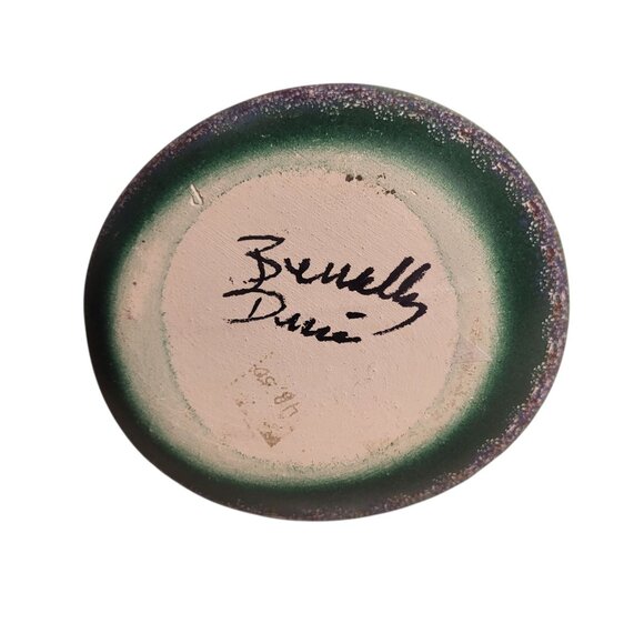 Navajo Cedar Mesa Wedding Vase Dark Blue Elk Eagle Mountain Signed Benally Dine - Picture 6 of 6